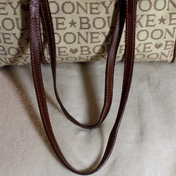 Dooney & Bourke Brown Logo Barrel Bag - Picture 6 of 16